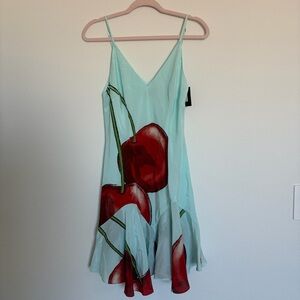 Muma World Lyra Cherry Silk Mini Dress NWT